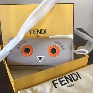 Fendi Faces Leather Wallet-on-Chain